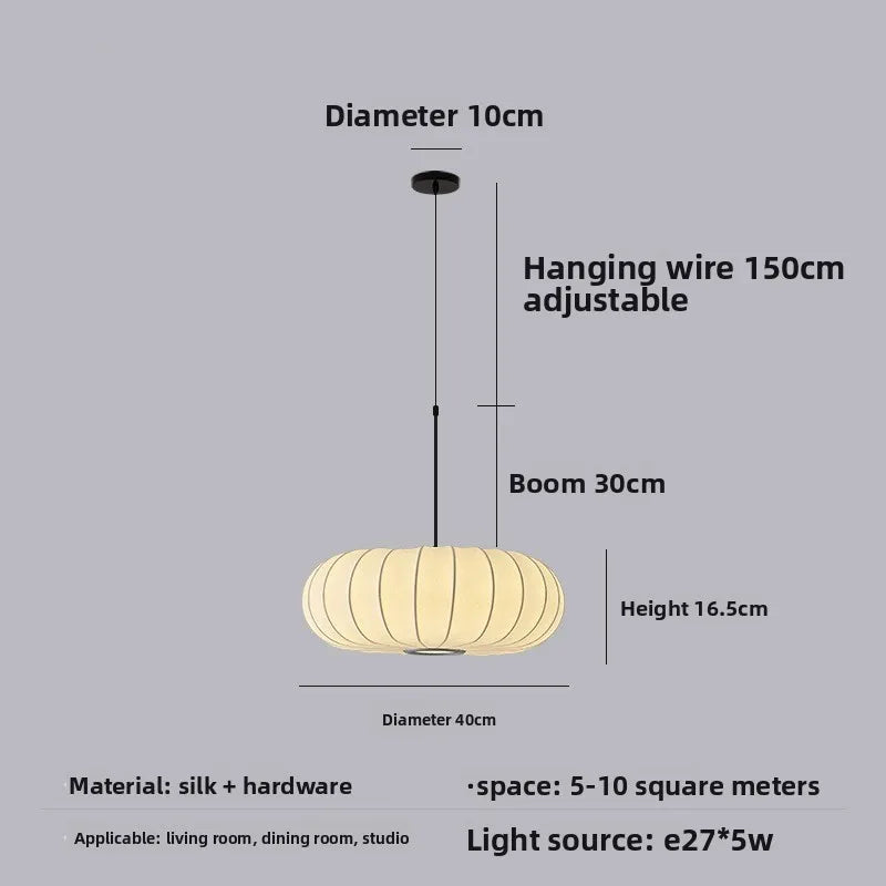 Silk Pumpkin Pendant Lamp