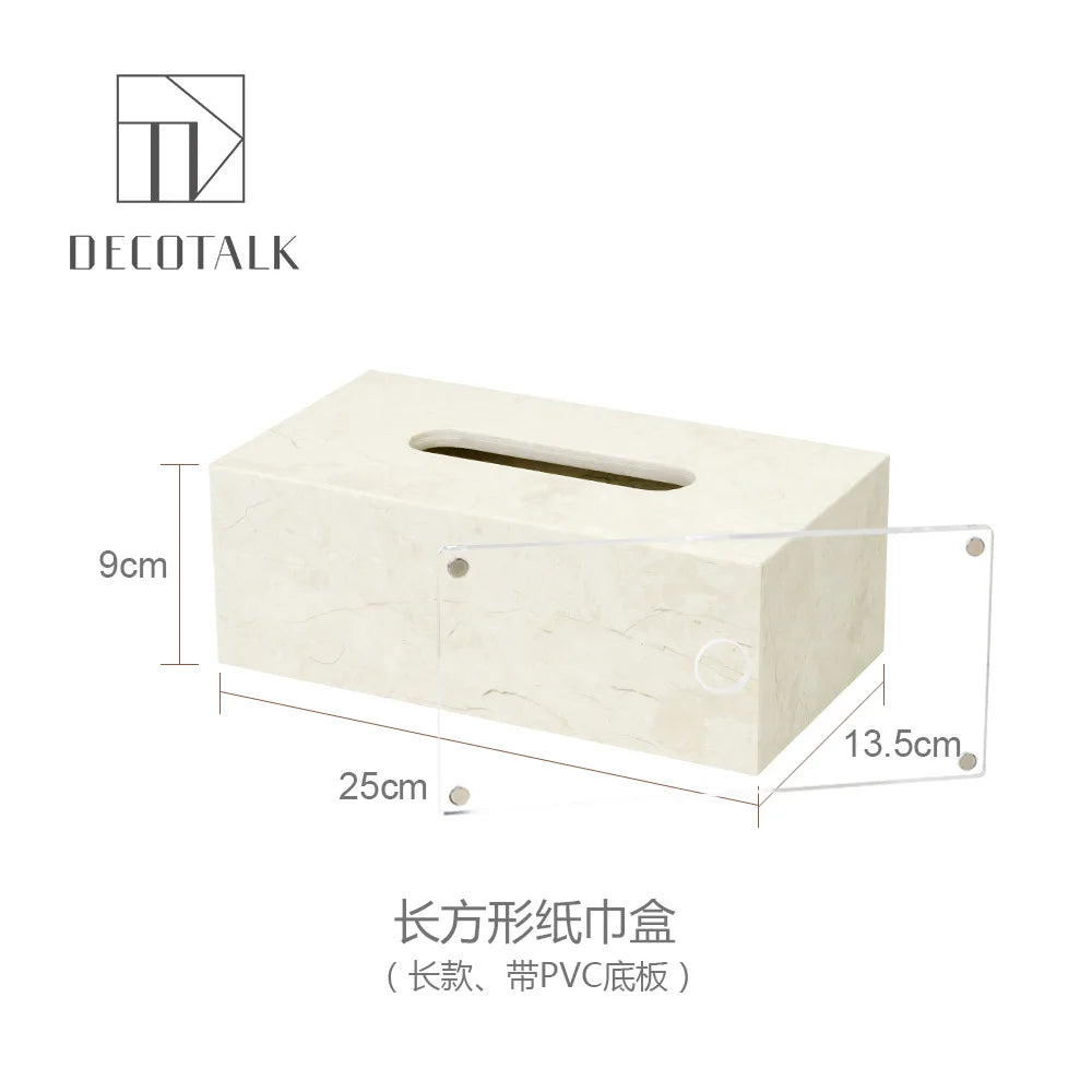 Cream Marble Bath Set