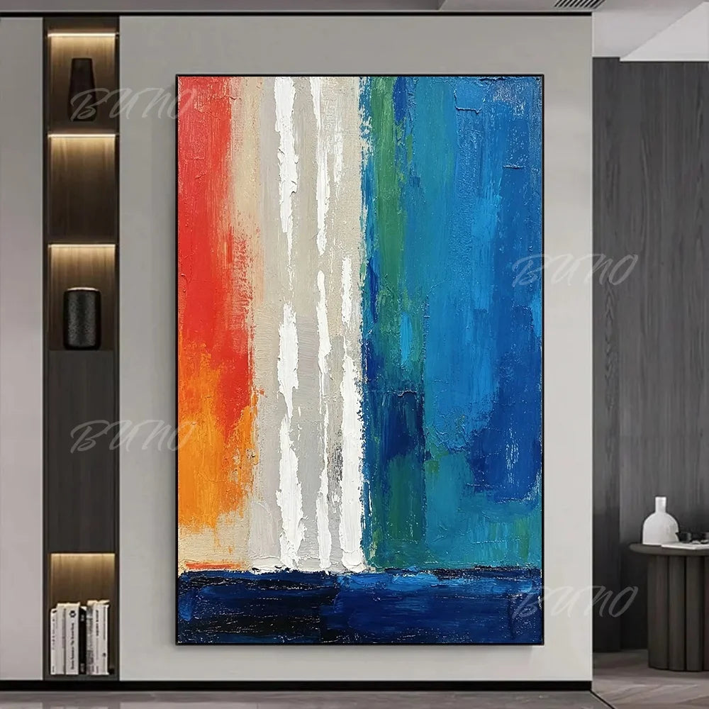 Vibrant Urban Impasto Art