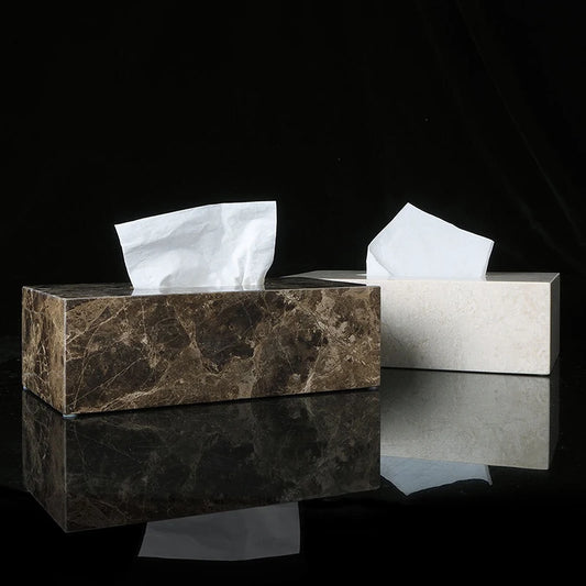 Natural Marble Napkin Tissue Box