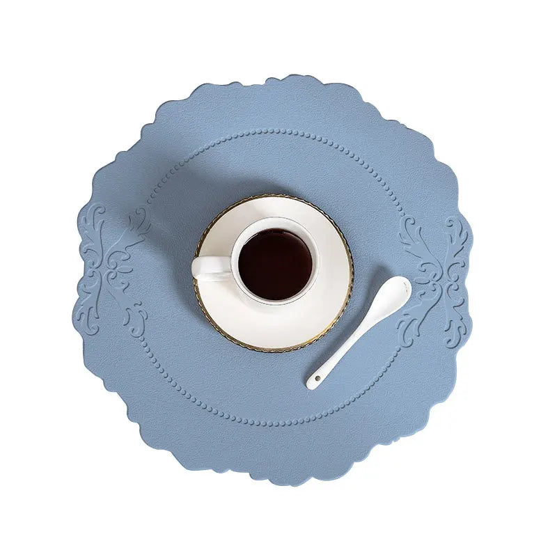 Cream Flower Round Placemats