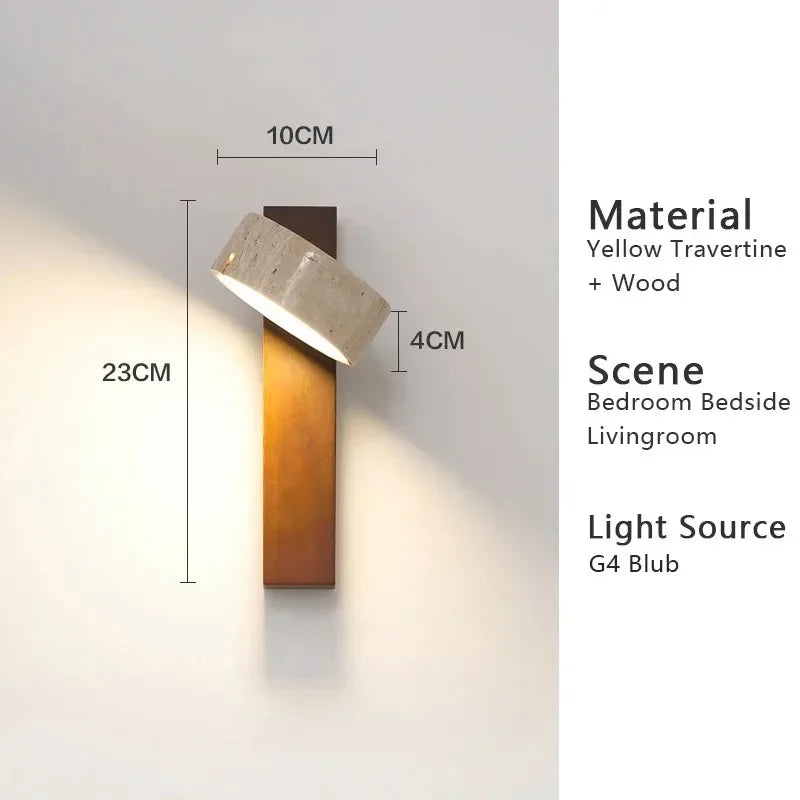 Wabi Sabi Cave Stone Wall Lamp