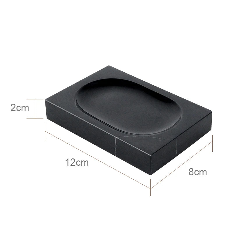 Black Nero Marquina Marble Bathroom Set
