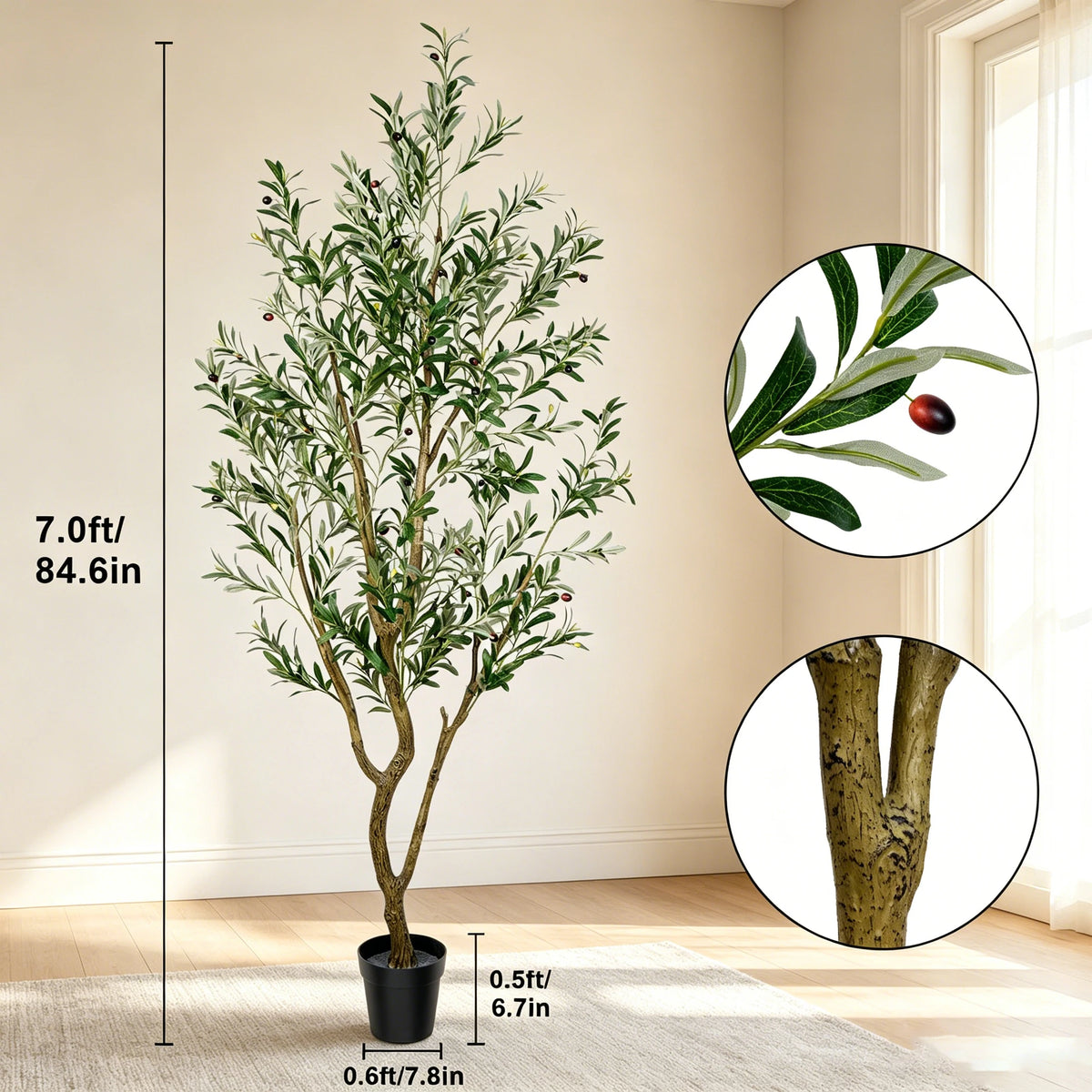 Olive Trees Artificial Indoor Tall Faux Tree