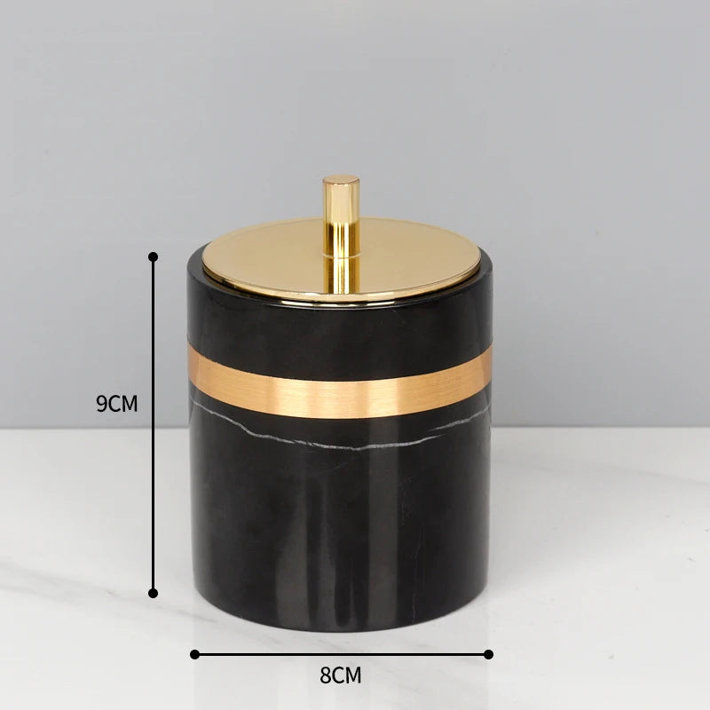 Nero Marquina Natural Marble Bathroom Set