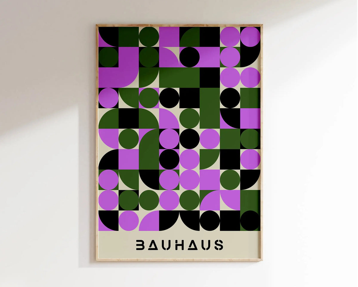 Bauhaus Geometric Poster