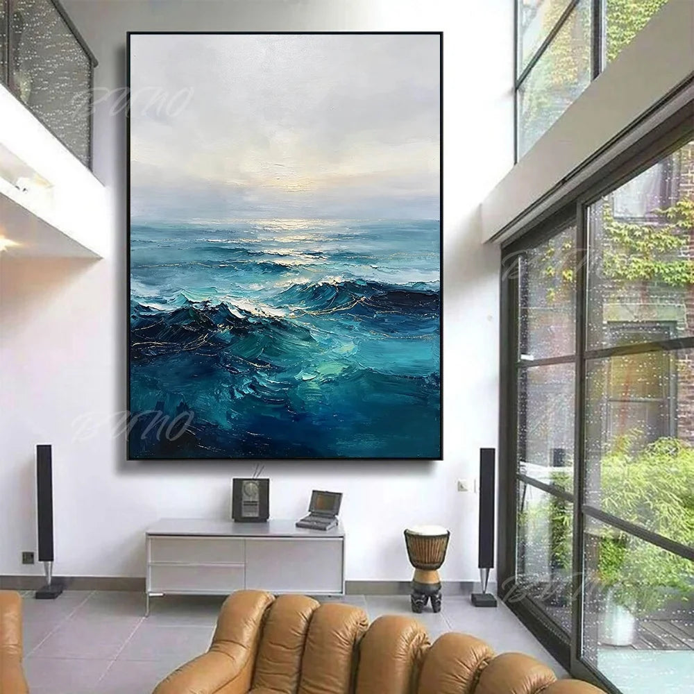 Textured Ocean Coastal Art