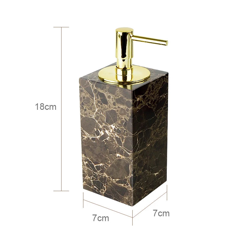 Emperador Dark Marble Bath Set