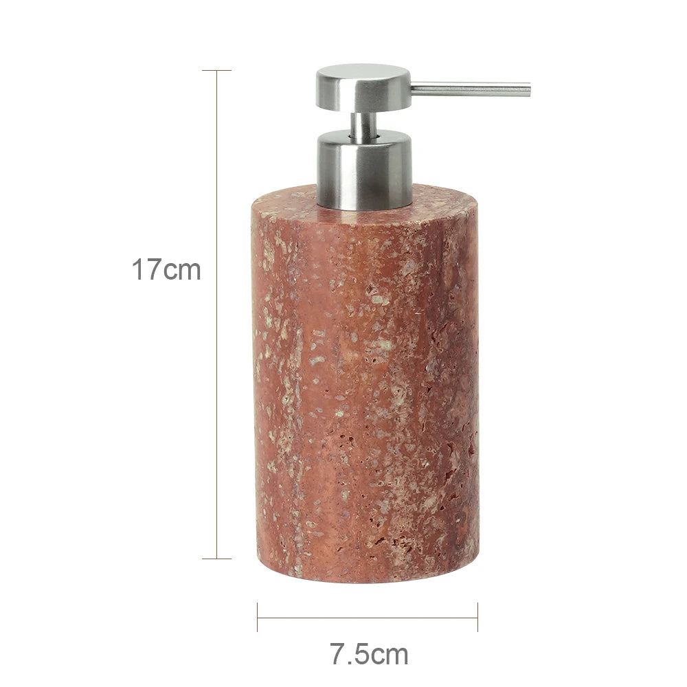 Red Travertine Bathroom Set Vintage