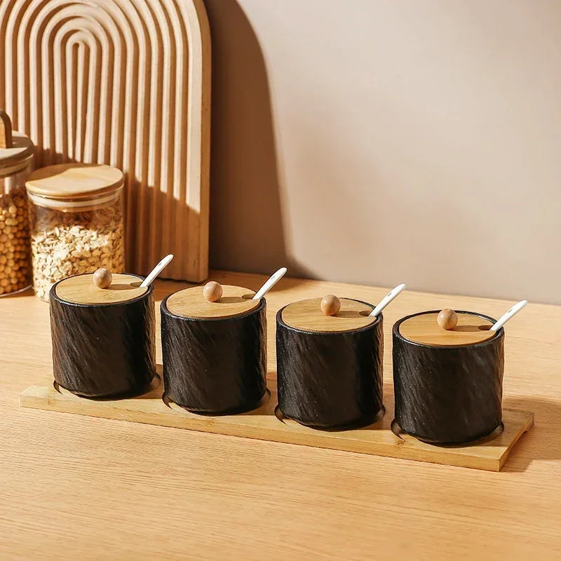 Ceramic seasoning bottle jar box