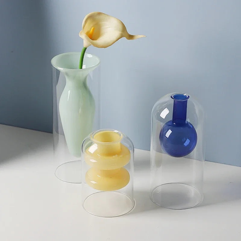 Double Wall Glass Vase