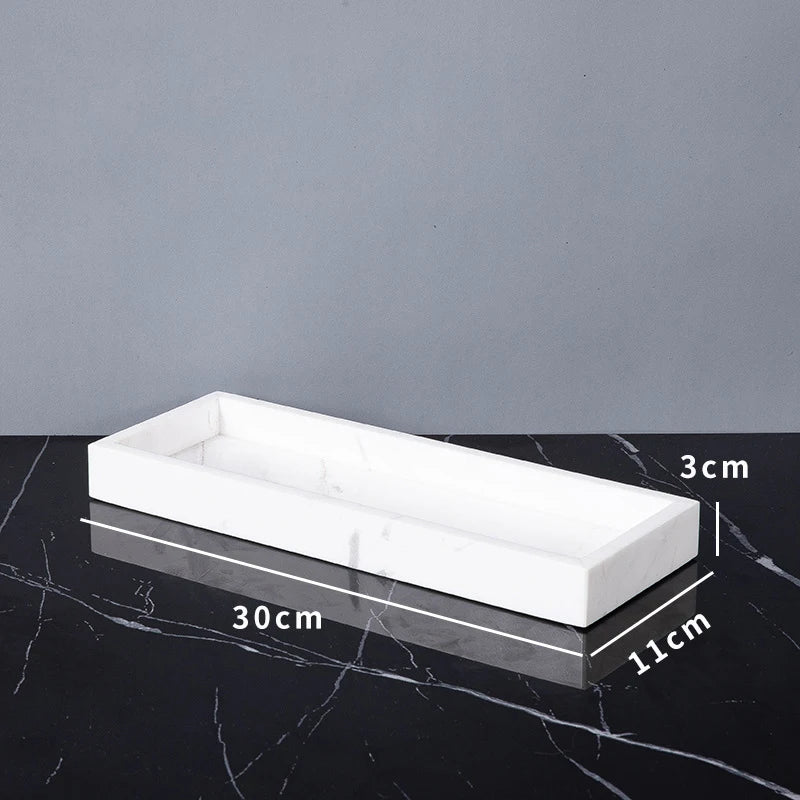 Volakas White Natural Marble Bathroom Set