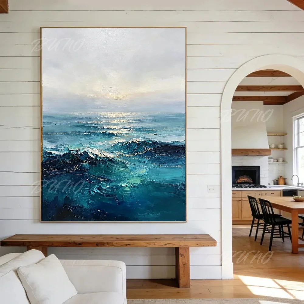 Textured Ocean Coastal Art
