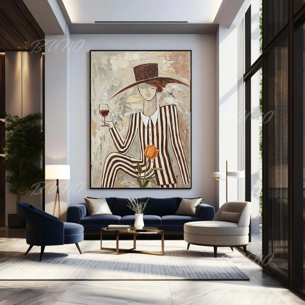 Art Deco Fashion Woman Art