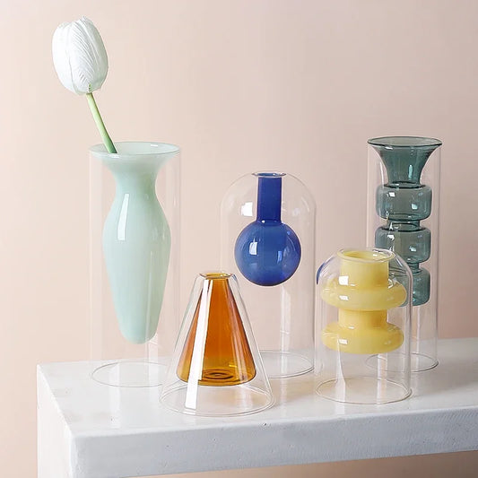 Double Wall Glass Vase