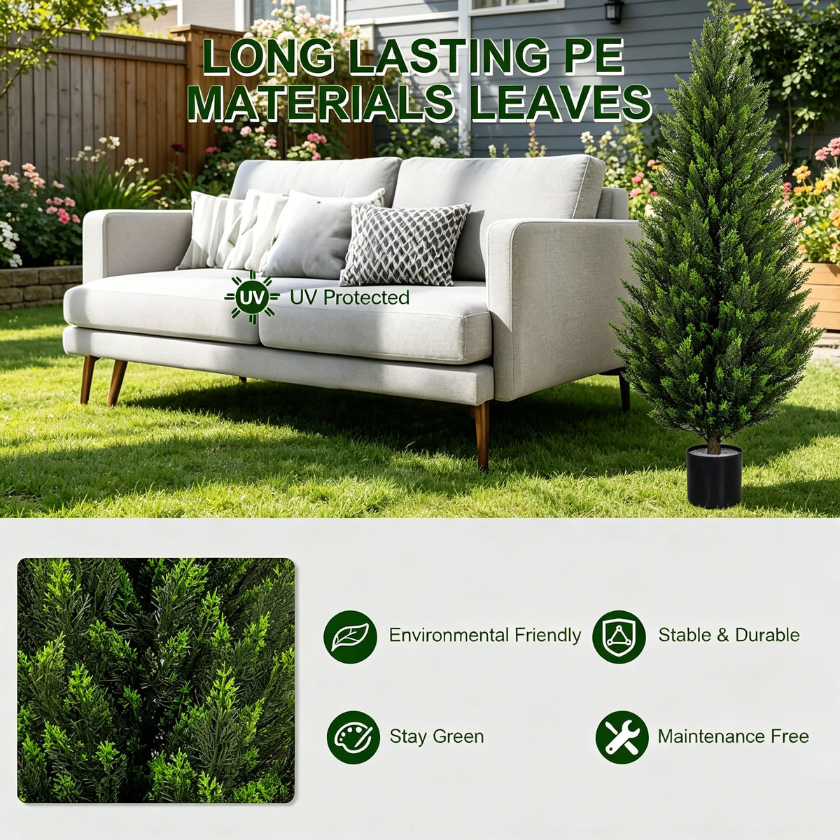 Artificial Cedar Topiary Tree Faux