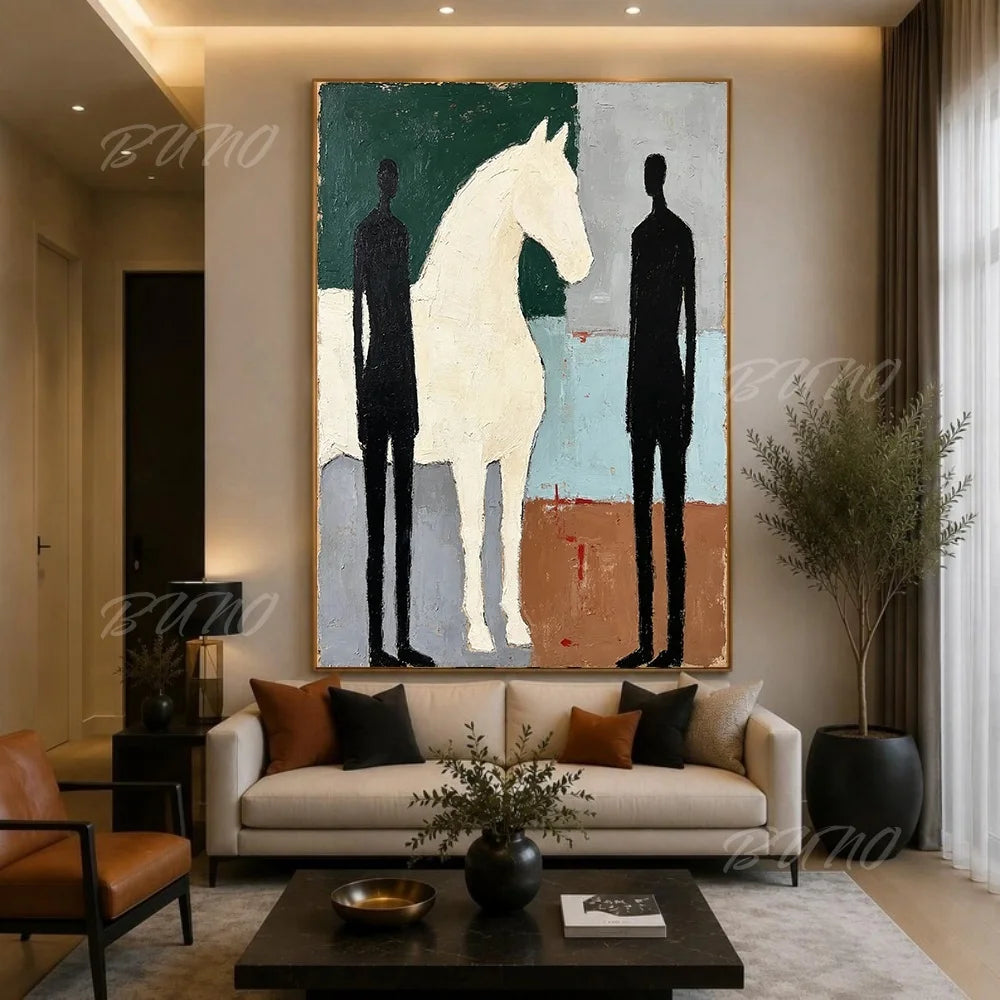 African Couple Oil Painting