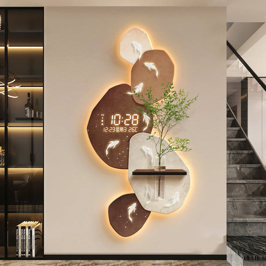 Nine Fish Clock Mural
