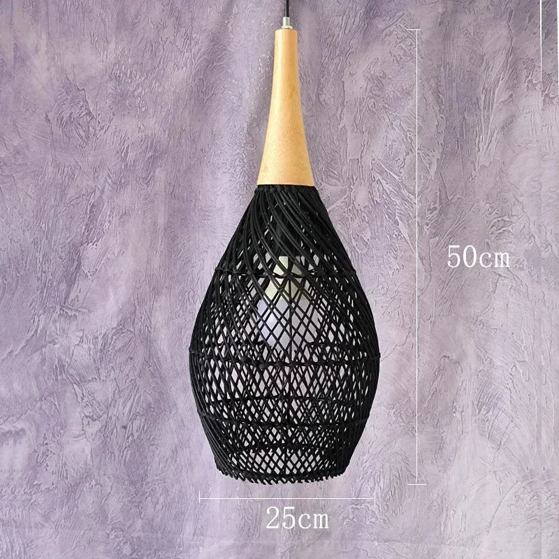 Southeast Asian Rattan Lamps Handmade Pendant