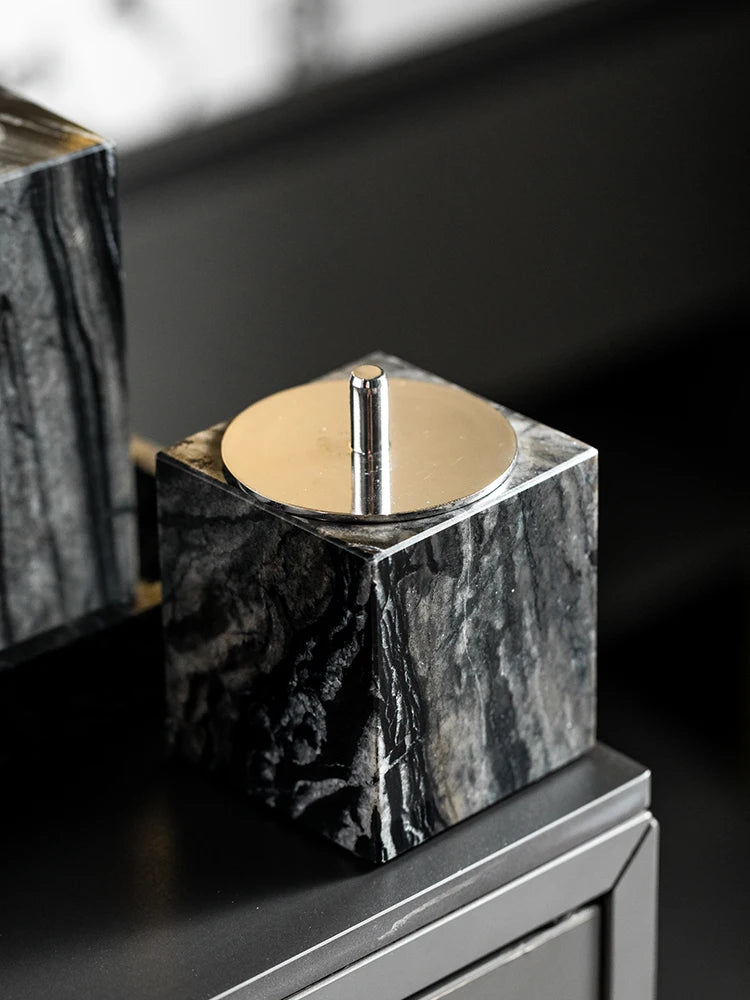 Tree Black Natural Marble Bathroom