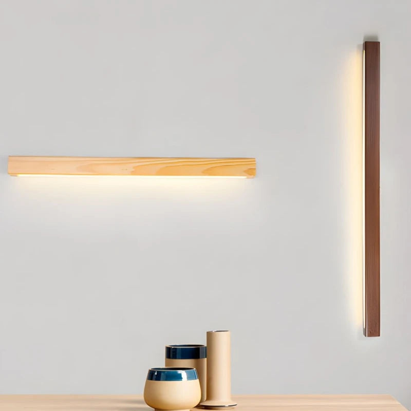 Japanese-style Wooden Long Strip Wall