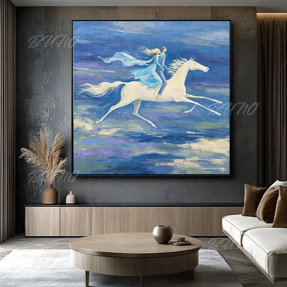 Dreamy Blue Impressionist Art
