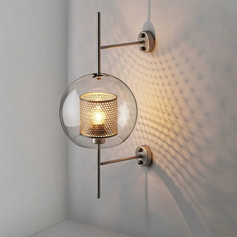 Glass Globe Bedside Sconce