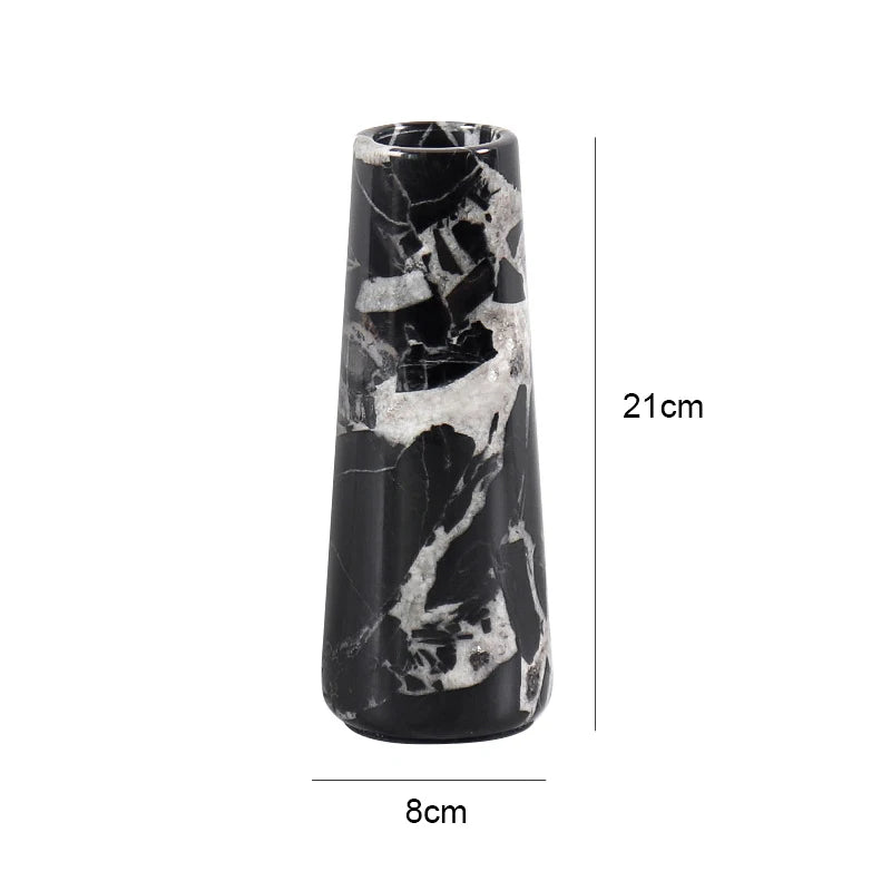 Noir Grand Antique Marble Vase