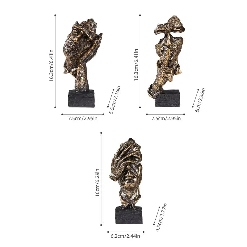 Silent Trio Mini Sculptures