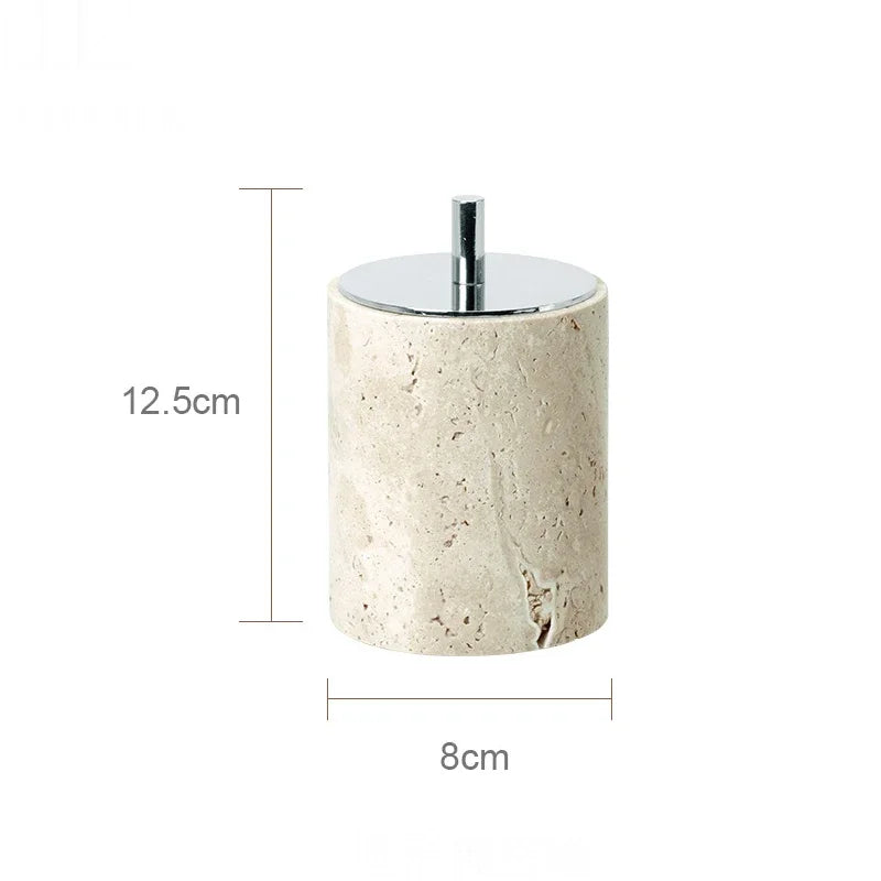 Beige Travertine Bath Set