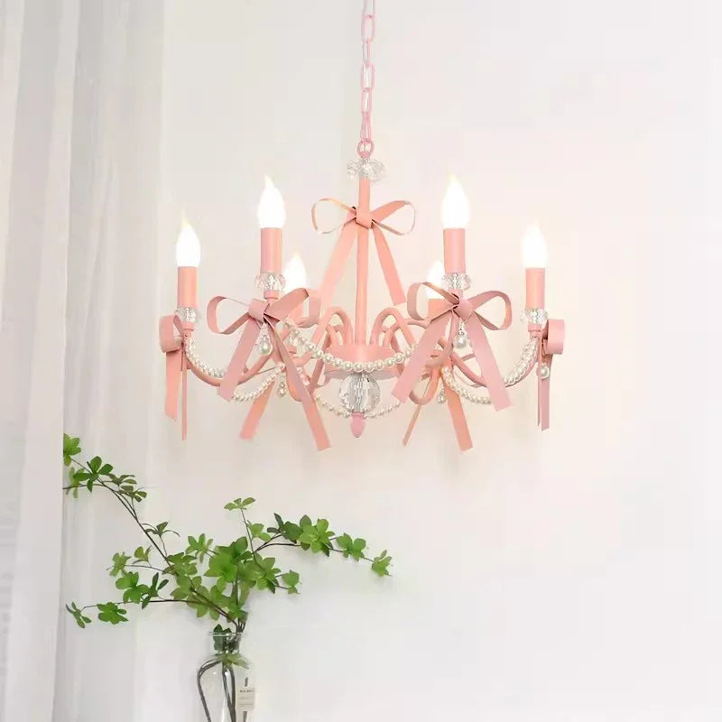 Pink Crystal Kids Chandelier