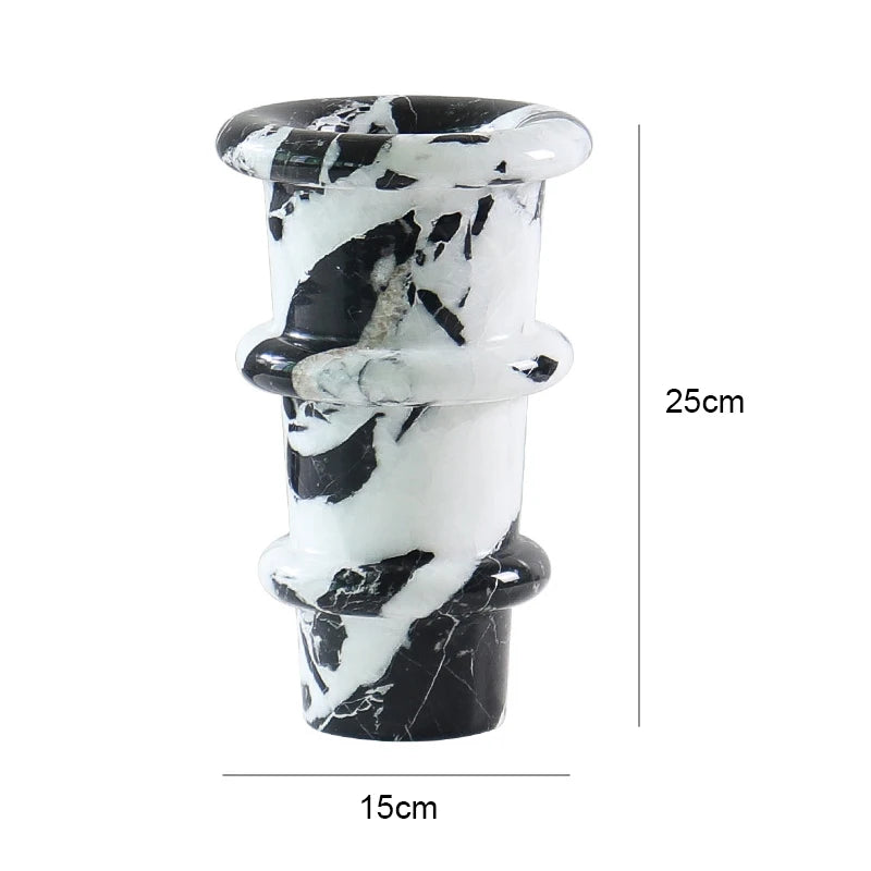 Noir Grand Antique Marble Vase