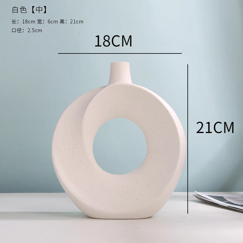 Donut Hollow Ceramic Vase