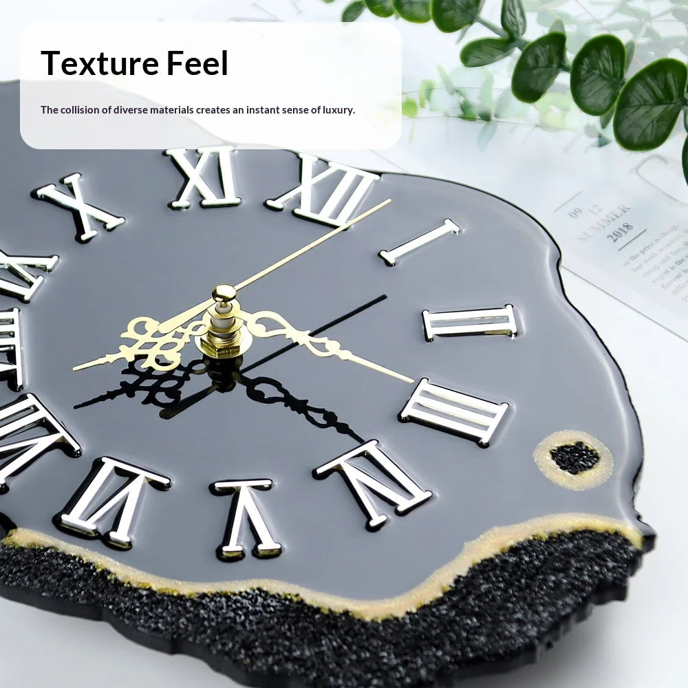 Black Crystal Desk Clock