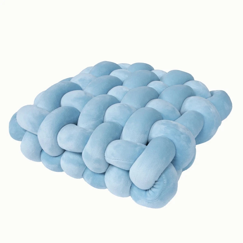 Green Knotted Plush Cushion