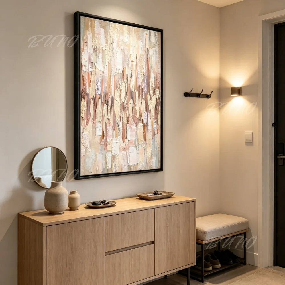 Warm Gold Impasto Painting
