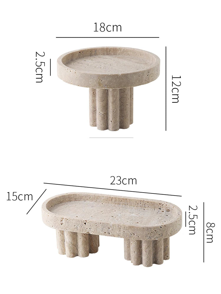 Marble Serving Tray with Legs