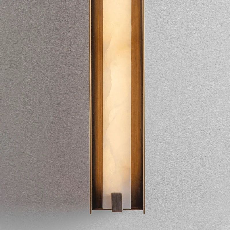 Chinese Style Natural Marble Strip Wall Lamp