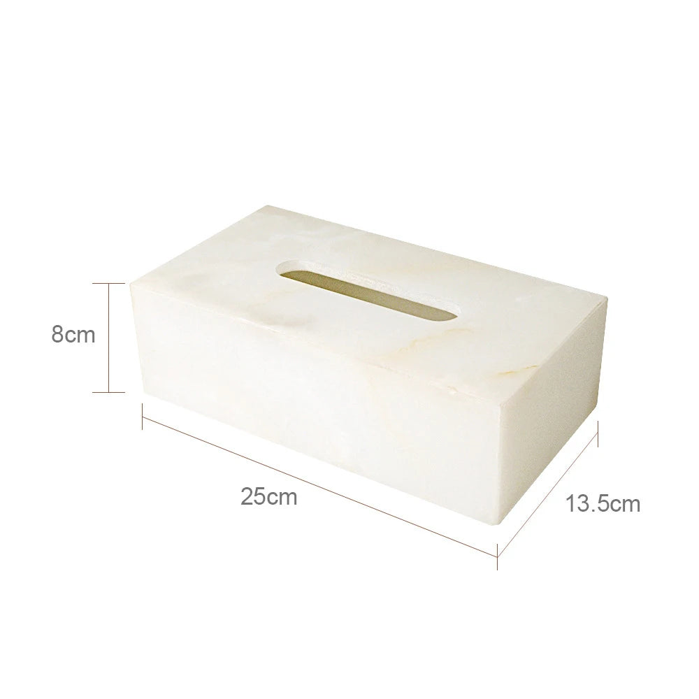 Natural Marble Tissue Box Decorative