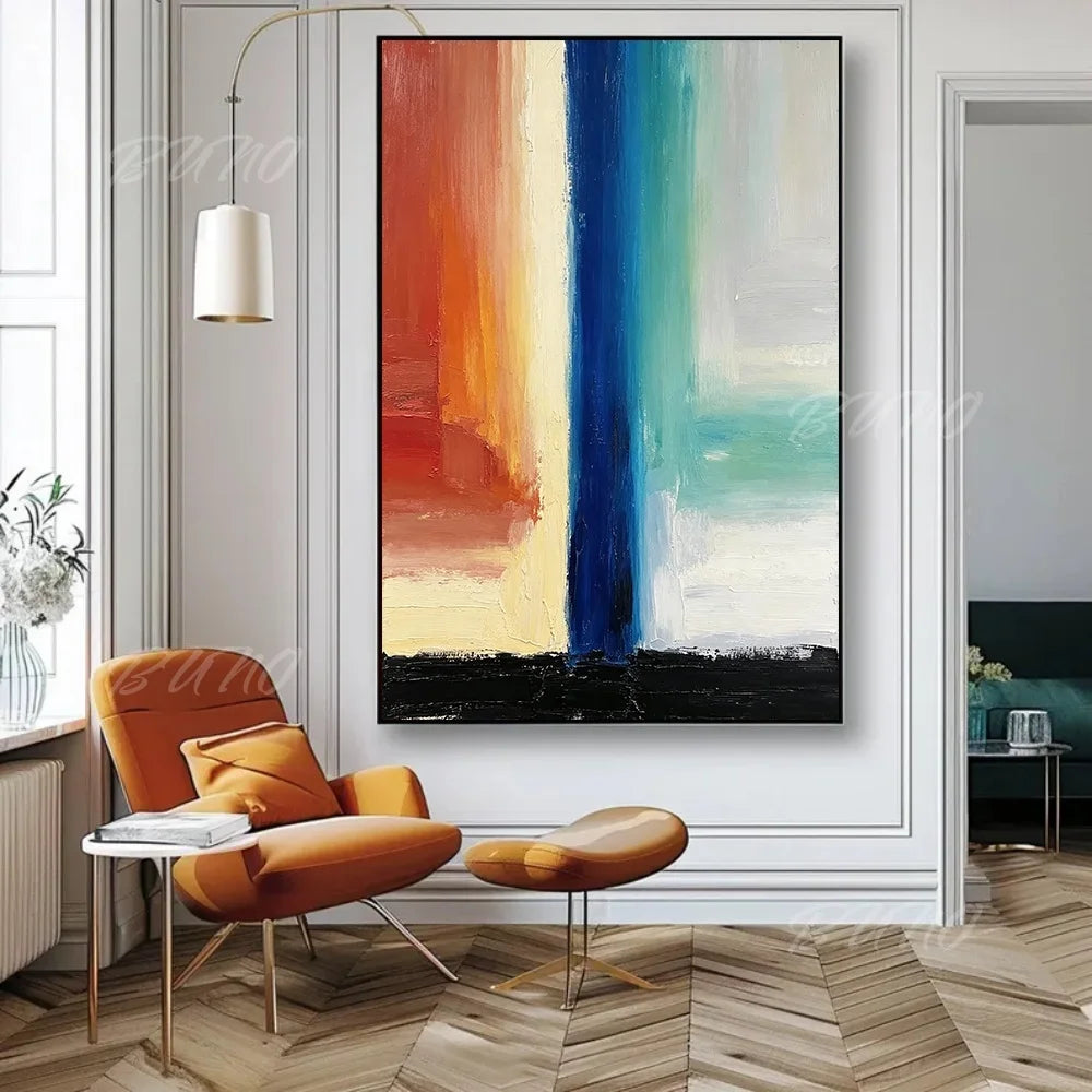 Vibrant Urban Impasto Art