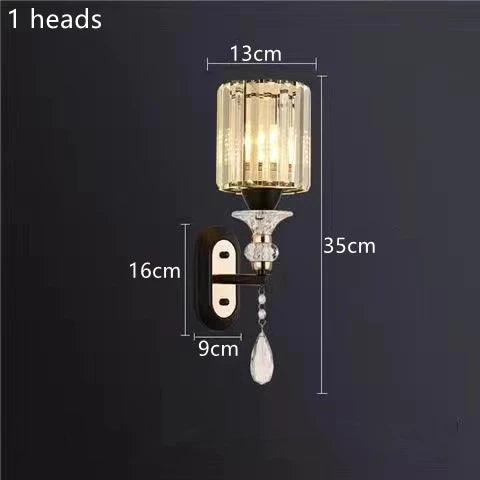 Gold and Black Crystal Chandelier