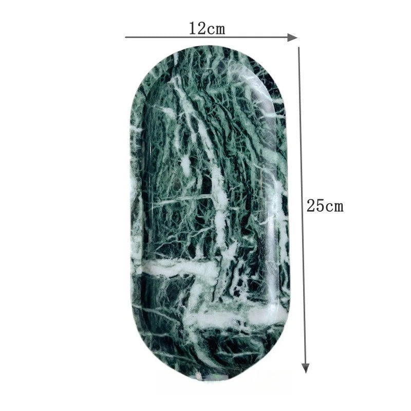 Marble Oval Vanity Tray