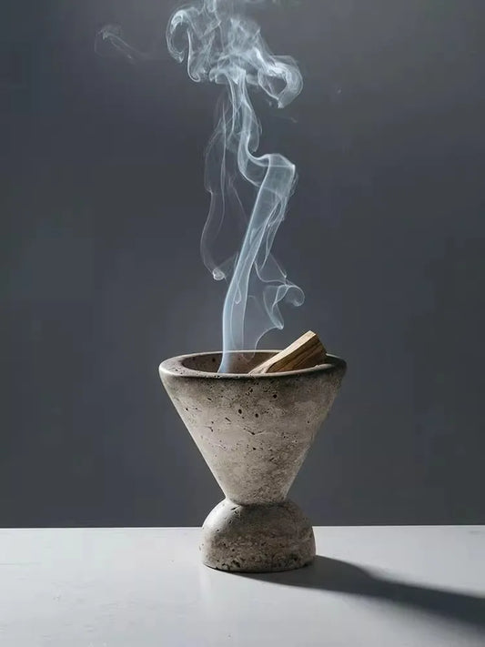 Travertine Palo Santo Holder