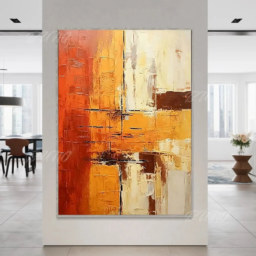 Warm Brown Minimalist Painting