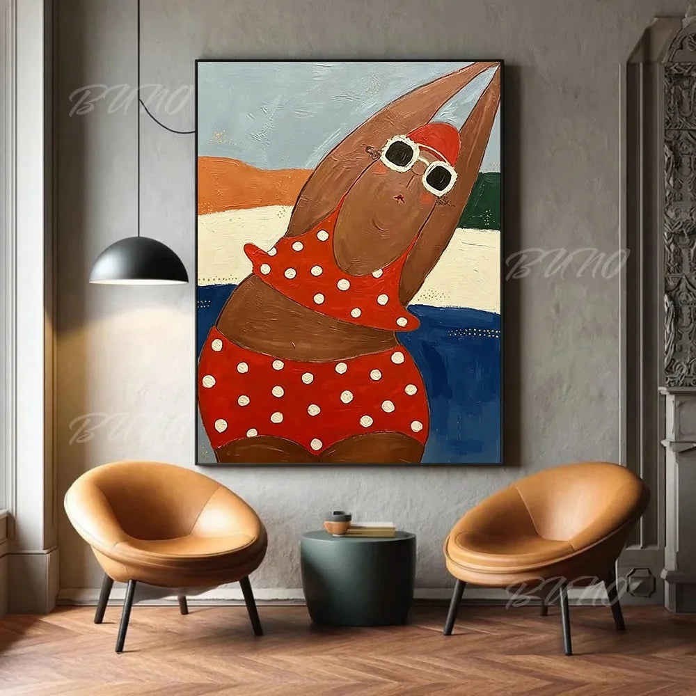 Bathing Lady Palette Painting