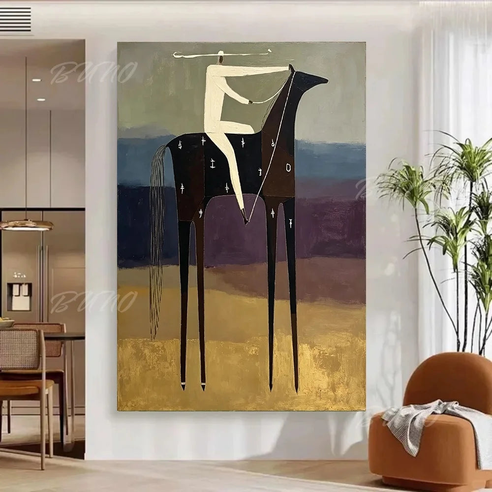 Mid-Century Modern Horse Art
