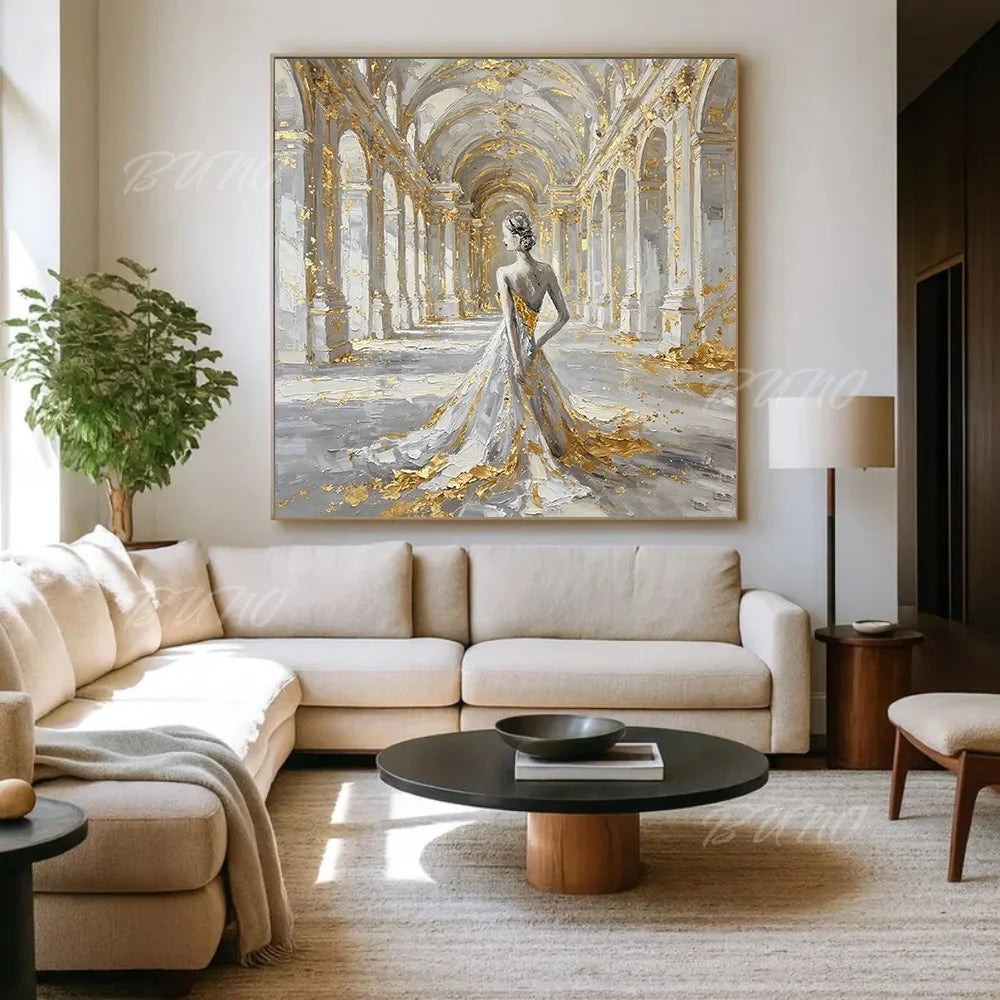 Gold Foil Canvas Painting