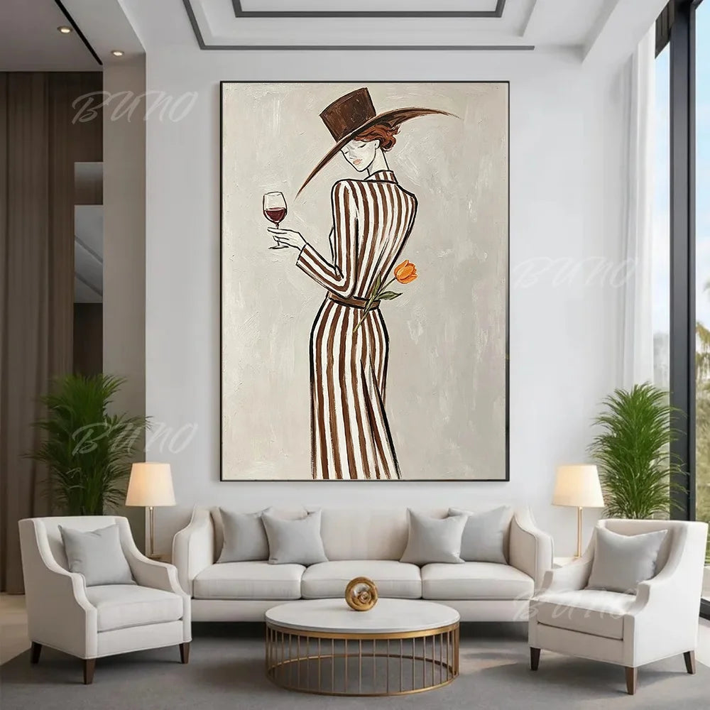 Art Deco Fashion Woman Art