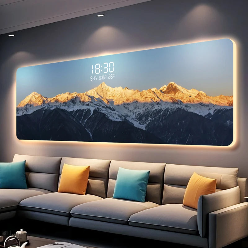 Minimalist Clock Wall Panel