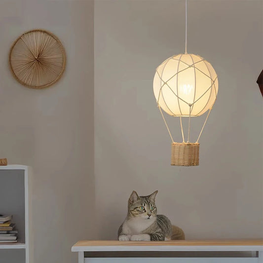 Hot Air Balloon Rattan Lamp